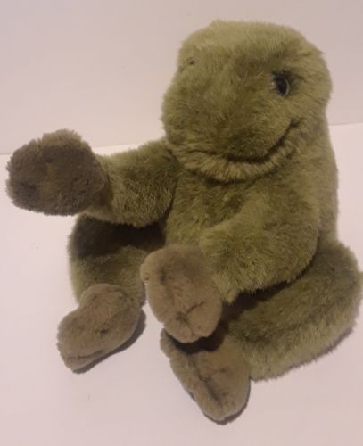 Gund Frog with Croaking Growler Rattle 1985 Plush Ribbet Stuffed Animal