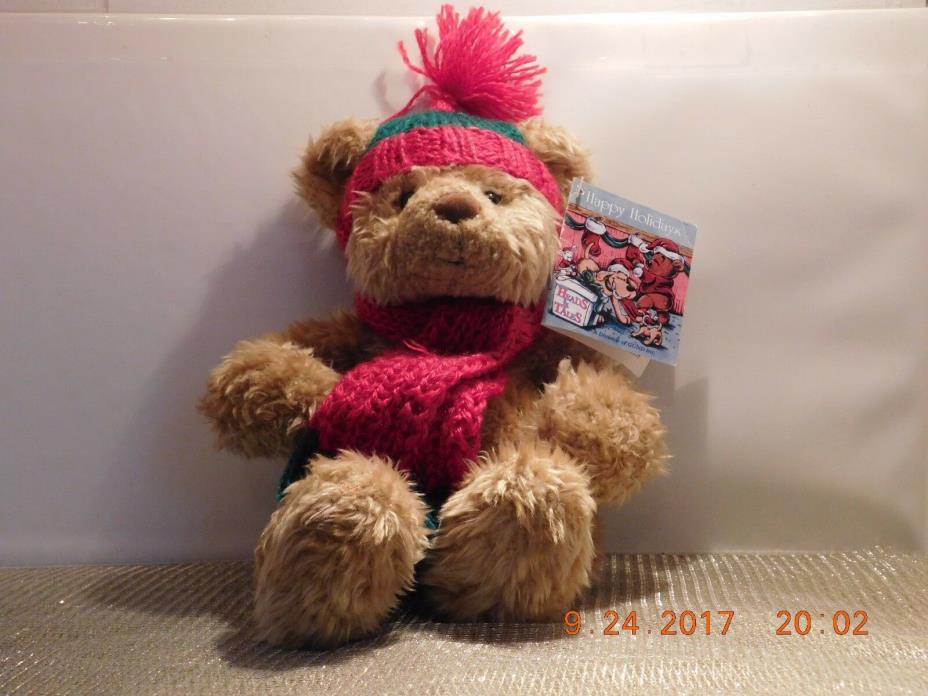 Christmas Bear, Gund, Heads & Tails Series, Knit Hat & Scarf, Brown, 76/05