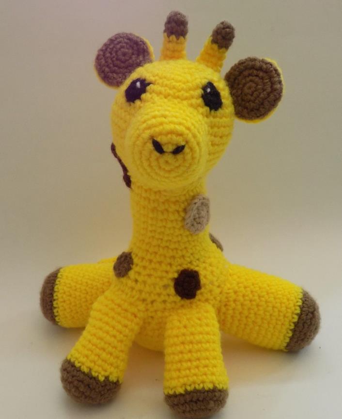Crochet Giraffe, Yellow Giraffe, Stuffed Animal, Baby Shower Gift, Amigurumi