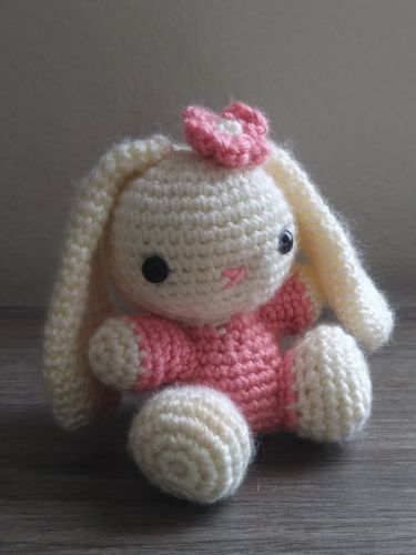 Baby Bunny Handmade Crochet Baby Crib Toy Newborns Amigurumi Baby Shower Gift