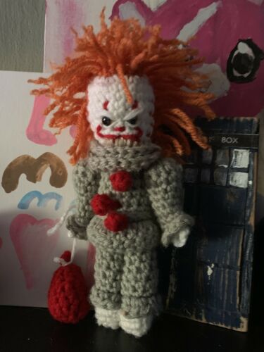 Pennywise The Clown, Crochet Doll, IT Inspired
