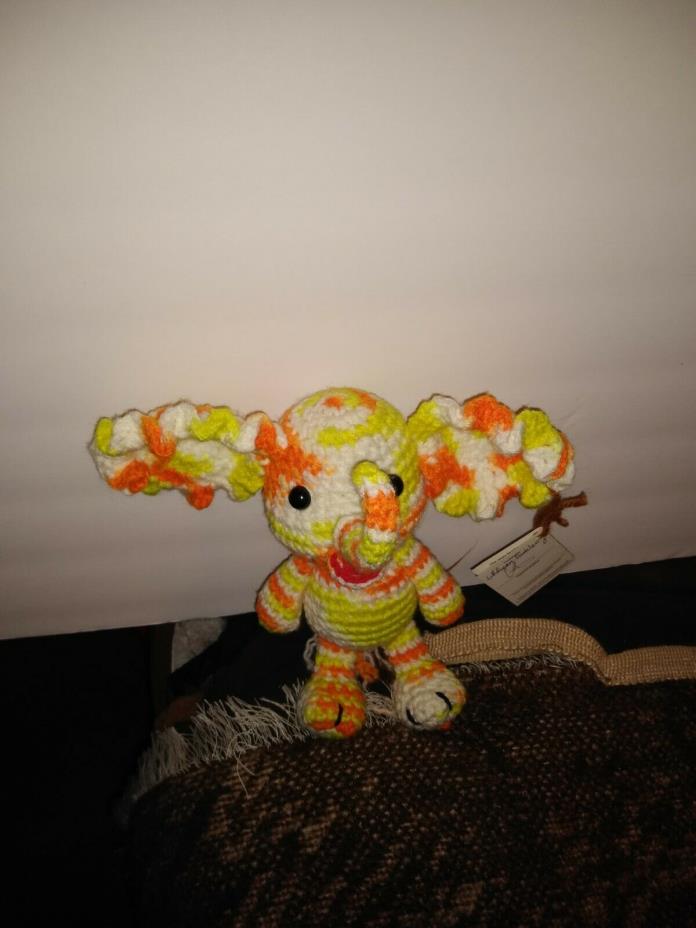 Crochet Elephant Toy 9”