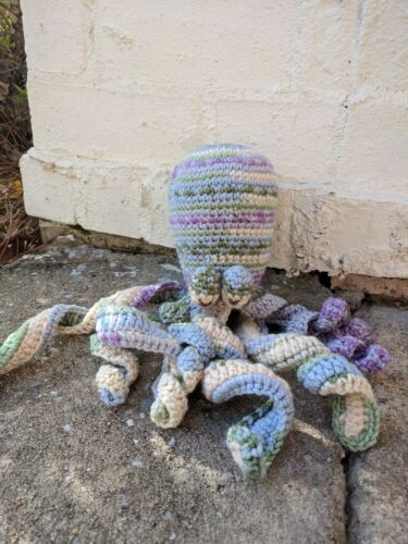 Crochet Multicolored Octopus Handmade Stuffed Toy Amigurumi Animals Octopus
