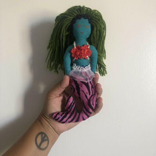 Unique Handmade Pisces Green Mermaid Soft Plushy Doll Toy