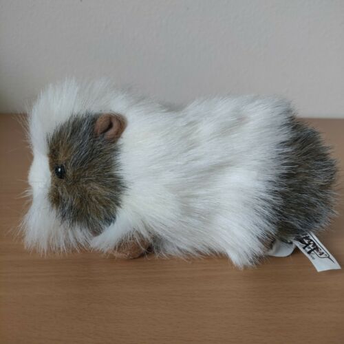 Hansa Guinea Pig Plush Soft Gray/White Hand Crafted Real Looking! 2012 EUC