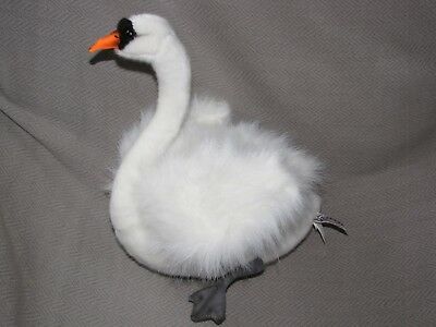 Hansa Toys White Swan Bird Plush Stuffed Animal Realistic Natural Hand Crafted