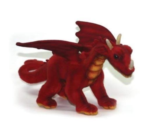 12 Inch Handcrafted Red Dragon Plush Stuffed Animal by Hansa
