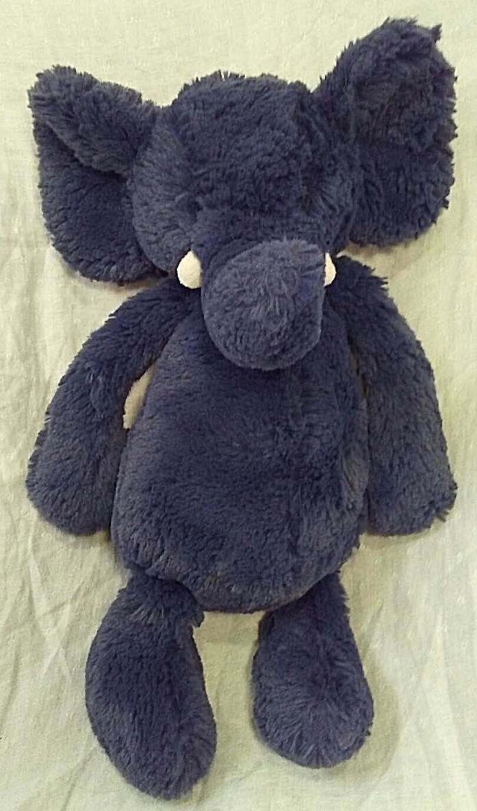 Jellycat Bashful Elephant Plush Soft Toy Blue Floppy Stuffed Animal 12
