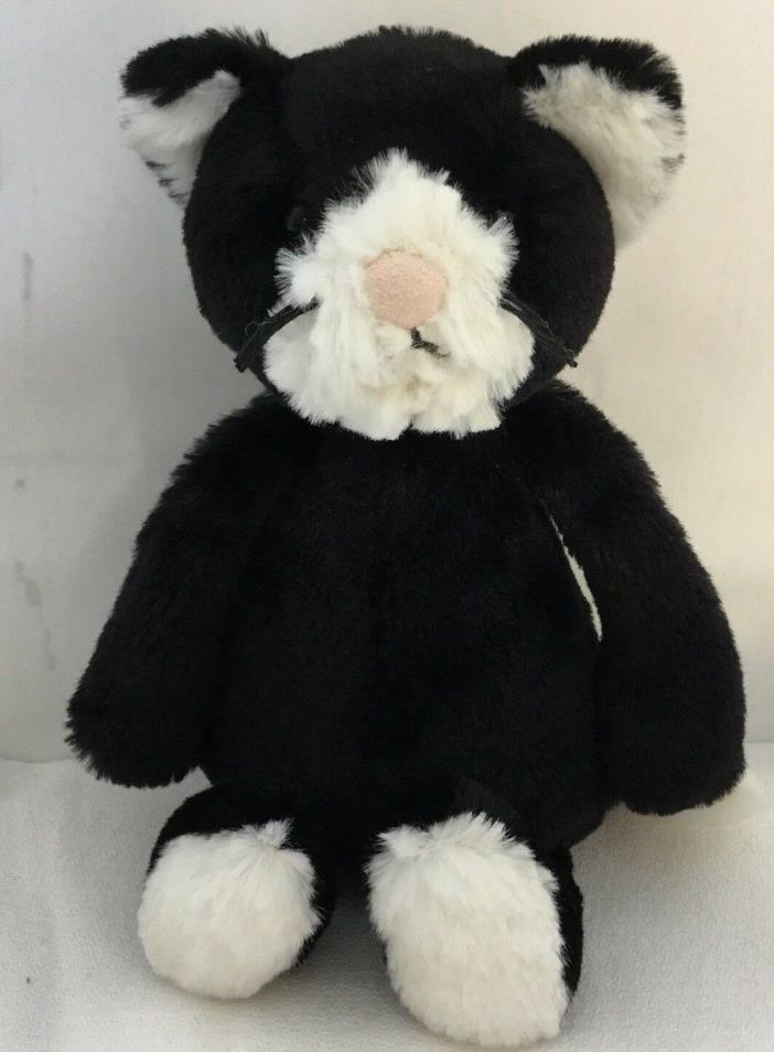 Jellycat Bashful Black and White Kitten, Small, 7 inches Plush stuffed animal