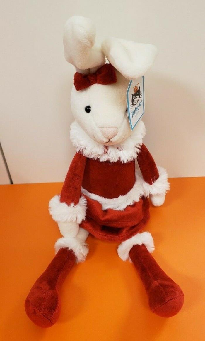 Jelly Cat Authentic Christmas Bitsy Bunny Plush Brand New Ships Free !