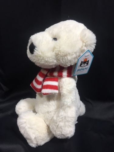 Jellycat London I Am medium Pax Polar Bear White Plush Stuffed Tag BAS3NPB 11