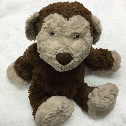 Jellycat London Brown Cuddly Monkey Lovey Plush Doll 12” Medium