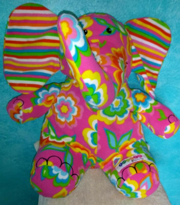 ELEPHANT Melissa & Doug Beeposh Plush Stuffed Animal Pink Sally Flowered