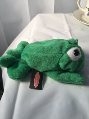 Melissa & Doug Green Frog  stuffed plush beanie 6