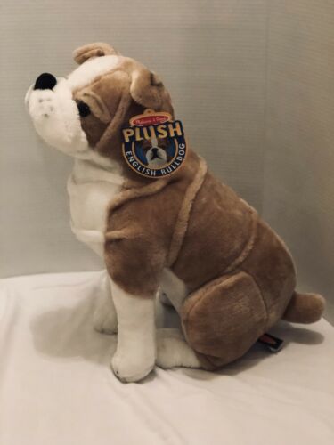 Dog Stuffed Animal English Bulldog Plush Giant Realistic Kids Toy Toddler New