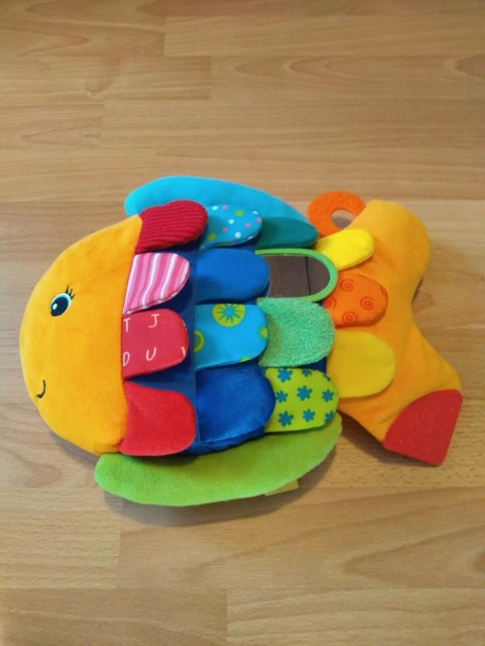 EUC MELISSA&DOUG K's Kids Plush FLIP FISH Baby Sensory Learning Educational Toy