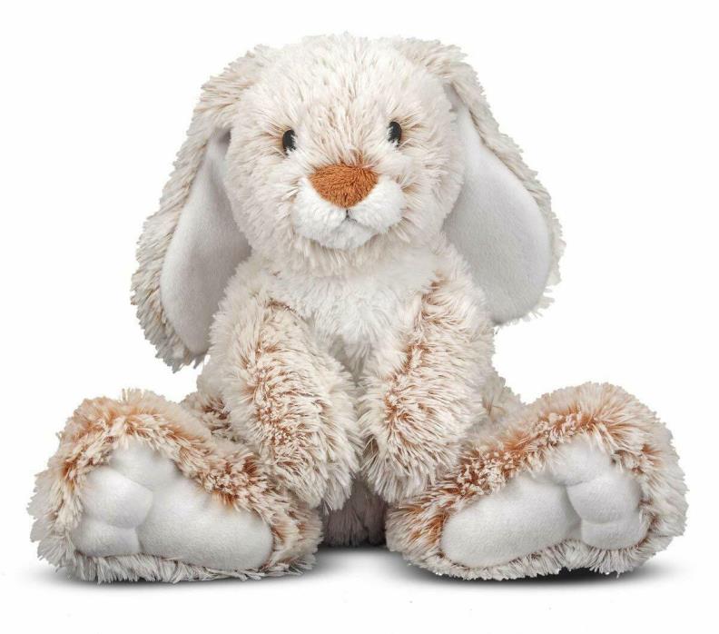Bunny Rabbit Stuffed Animal (Washable Surface, Soft Fabric , 9” H x 10” L x 6” W