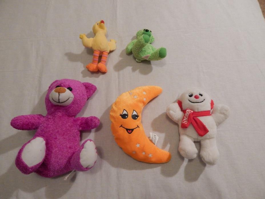 Lot Of 5 Stuffed Animals Plush Big Bird Snoboy