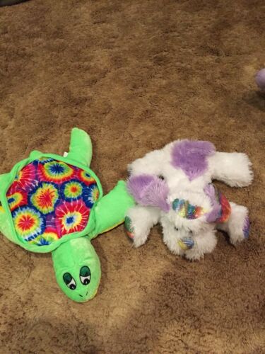 2 Plush Toys Turtle And Dog-12”& 14”