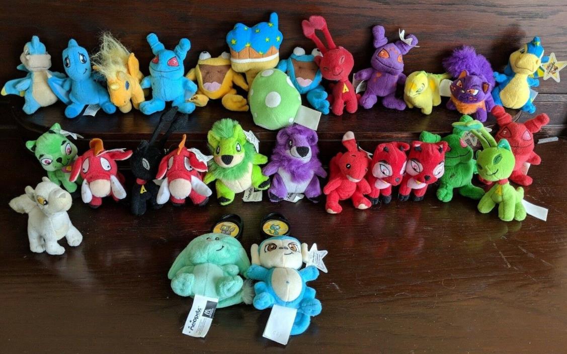 Neopets Plush Lot of 28 McDonalds Happy Meal Toys (+ 1X FREE UNPICTURED NEOPET)