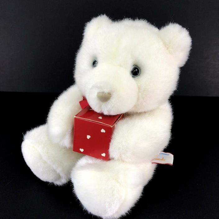 Hallmark Heartline Bear White Red Valentine Heart Gift Box 8