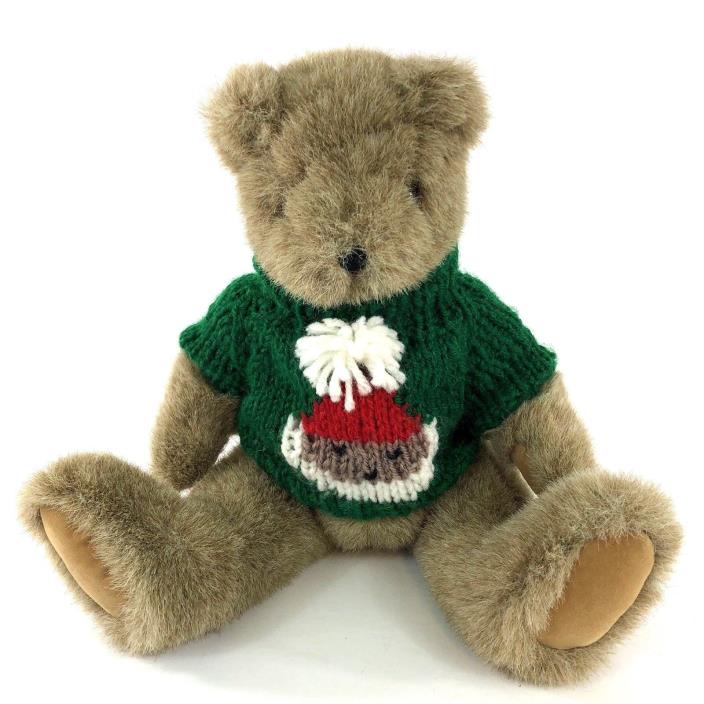 Great American Fun Plush Teddy Bear Green Christmas Sweater