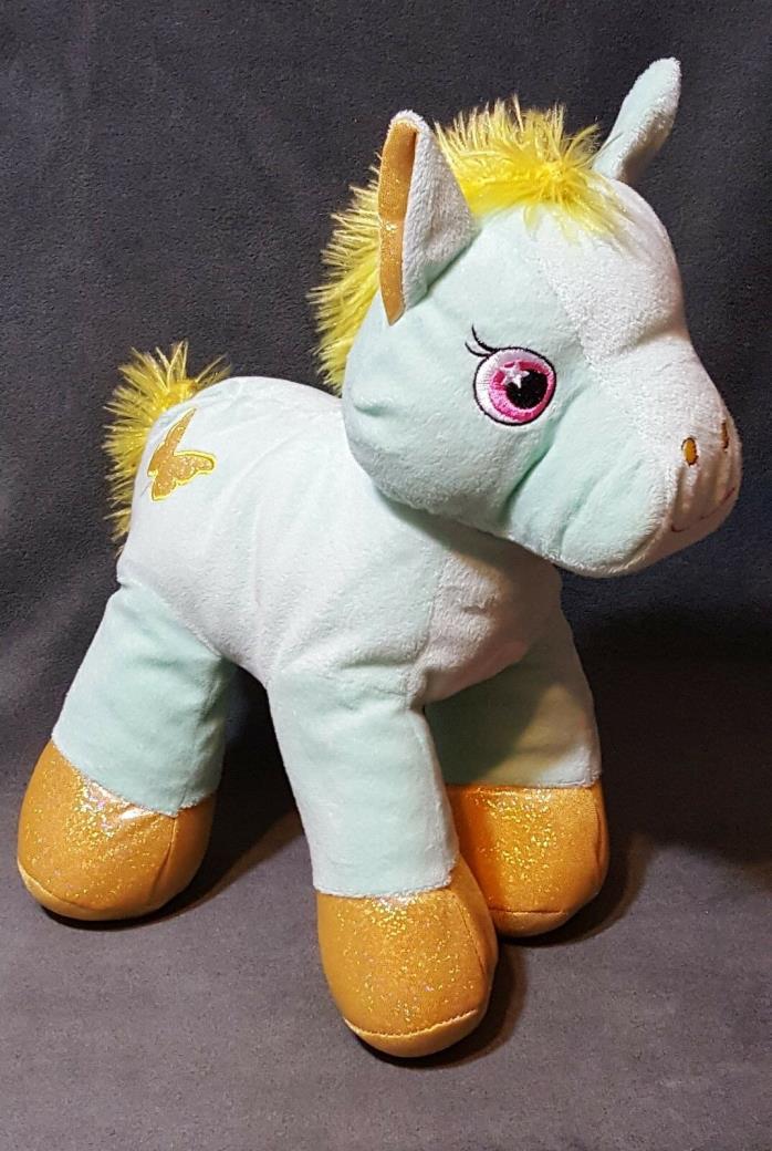 Hugfun Shimmering Sparkly Yellow Green Plush Pony Horse Design on Side 12