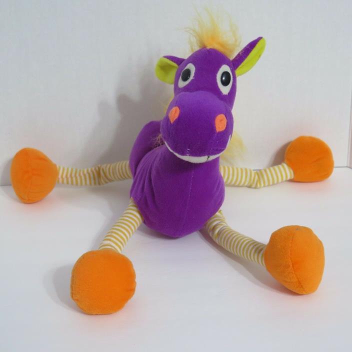 Plush Horse Purple Orange Stuffed Animal Toy Network