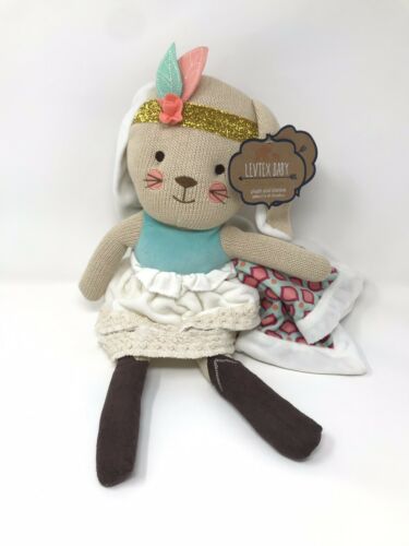 LEVTEX BABY BOHO BUNNY RABBIT PLUSH Lovey Native American Girl Stuffed Animal