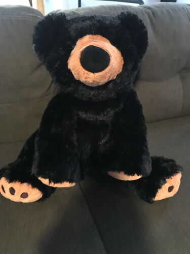 Toys R Us Black Floppy Teddy Bear Stuffed Animal 24