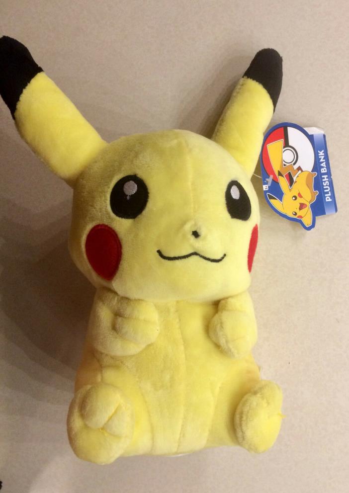 Pokemon Pikachu Plush Coin Bank (Complete) (New, with Tags)