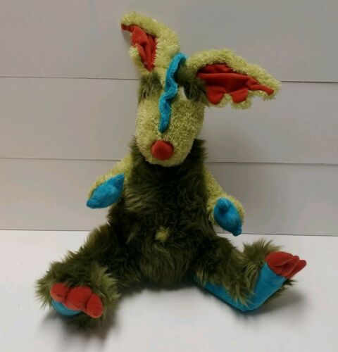 Manhattan Toy Galoompagalots Trilby Green & Blue Furry Monster 18