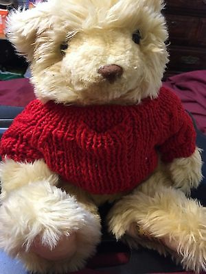 Giorgio Beverly Hills 2001 Collector's Choice Knitted Red Sweater Fluffy Bear