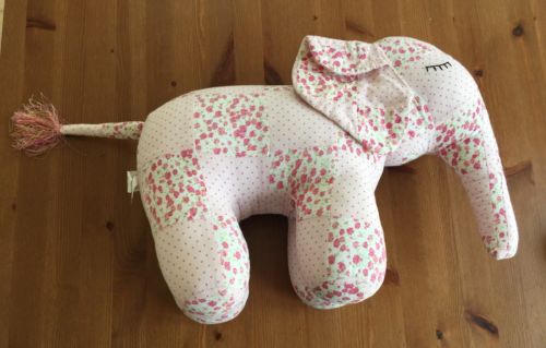 Pottery Barn Kids Pink Elephant Stuffed ~ Pink Patchwork ~ 17 inches
