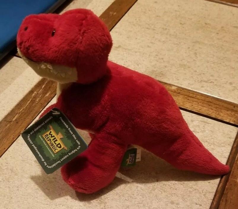 Wild Republic Red Tyrannosaurus Rex Plush finger puppet