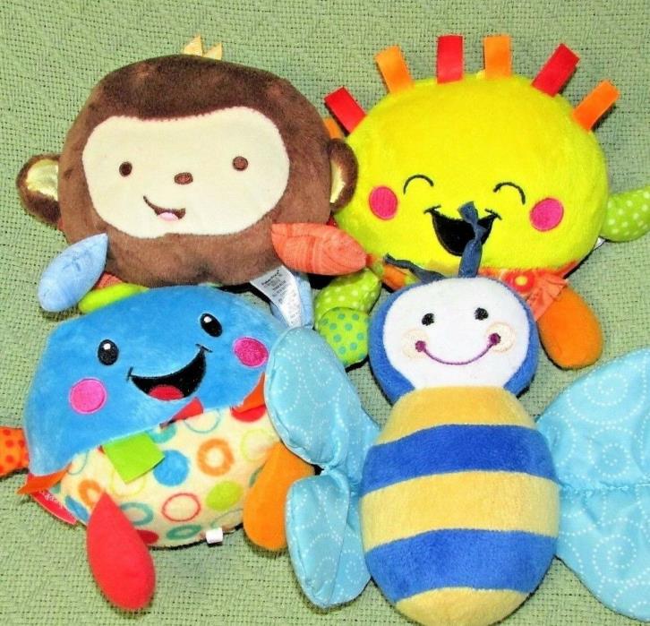 Lot Fisher Price GIGGLE GANG WORKING Condition Plush Butterfly Baby Toys Crib