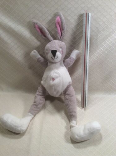 IKEA 17” Plush Bunny Rabbit Gray White Pink Belly Button Vandring