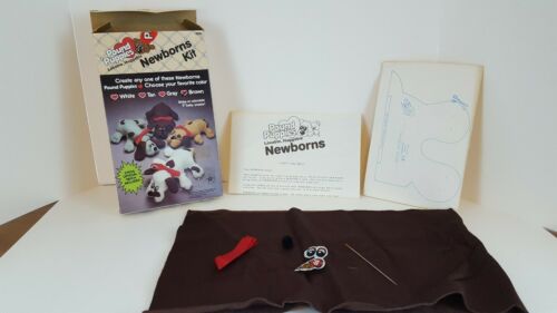 Vintage 1985 Millcraft Brown Pound Puppies Newborns Sewing Kit  COMPLETE Tonka