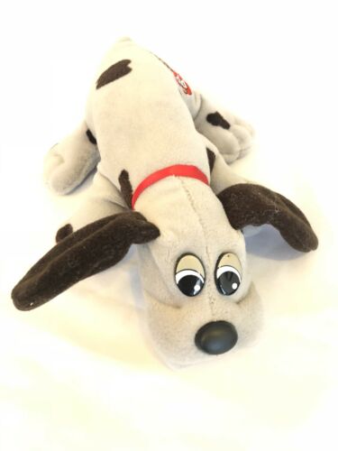Pound Puppies Gray Dog Plush 7in Stuffed Animal Tonka Vintage Brown Spots