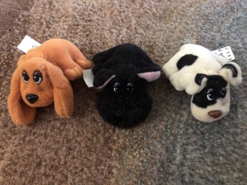 1995 Pound Puppies 2.75 in Set of 3 dogs