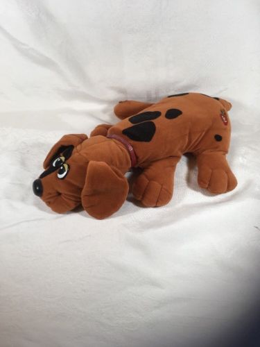 Vintage 80's Tonka Pound Puppies Brown Black Dog Plush Stuffed