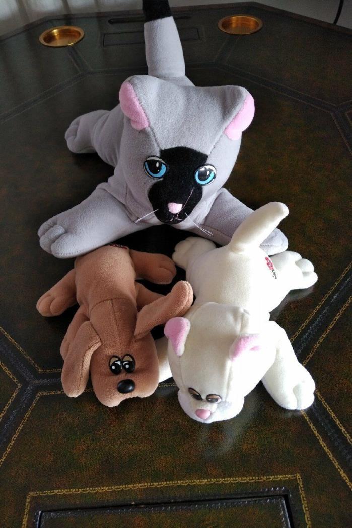 Three (3) Vintage 1985-86 Tonka Pound Puppies and Pound Purries -- Very Cute