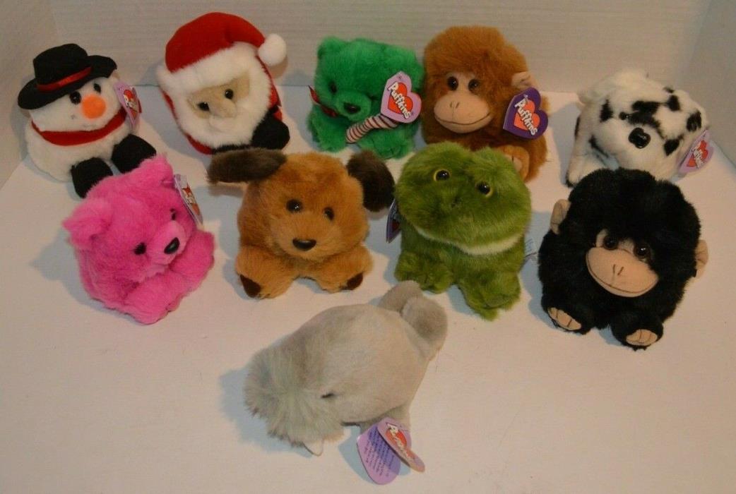 Puffkins Plush Stuffed Animal Vintage Swibco With Tag  Lot of 10 1997 1998