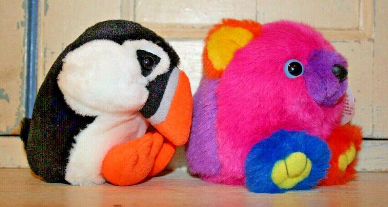 Swibco Puffkins Plush Cosmo #6691 and Poppins #6710 Year 1994