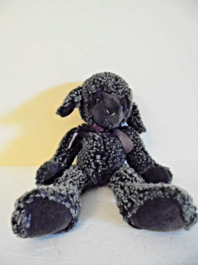 Russ Berrie Li'l Trubbles Black Brown Sheep SHERPA Plush 14” Stuffed Animal Lamb