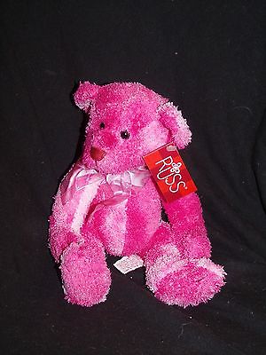 Russ Berrie Posie Pink Tie Dyed Teddy Bear Plush Bean Bag 7