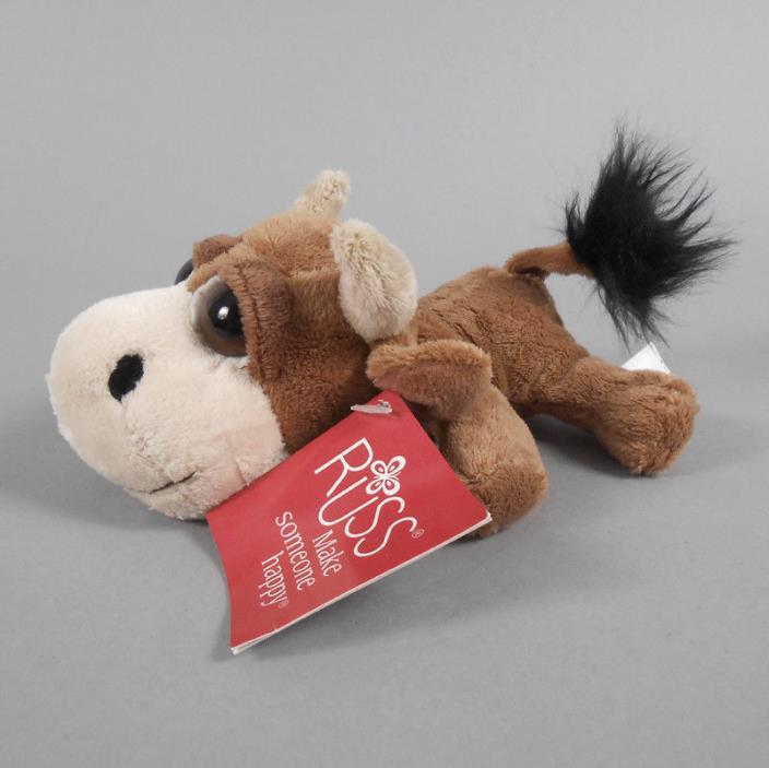 Russ Lil Peepers Boris Cow Plush Brown Cow 6