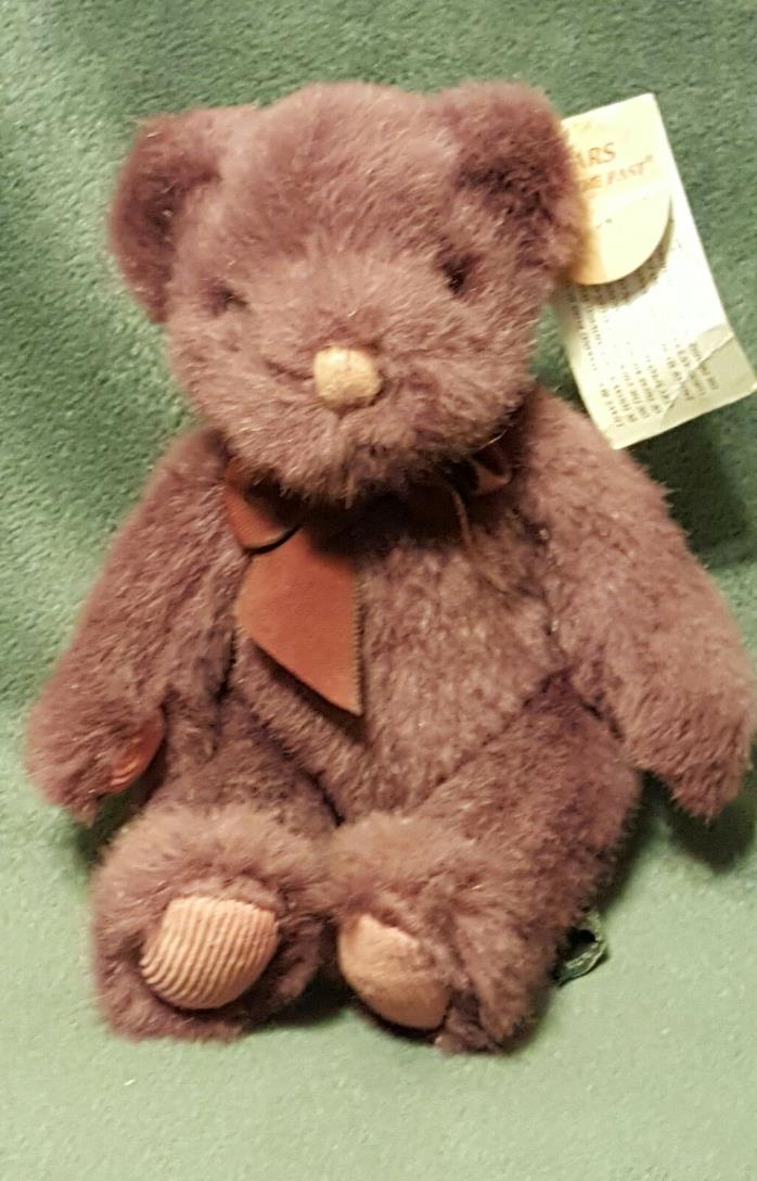 RUSS Mauve Teddy Bear Corduroy Feet #1836 Plush Stuffed Animal Toy 6