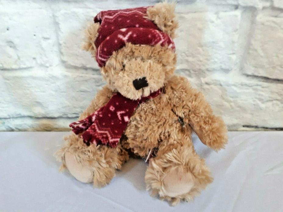 Cranberry 13'' Russ Berrie Plush Bear Dressed Winter