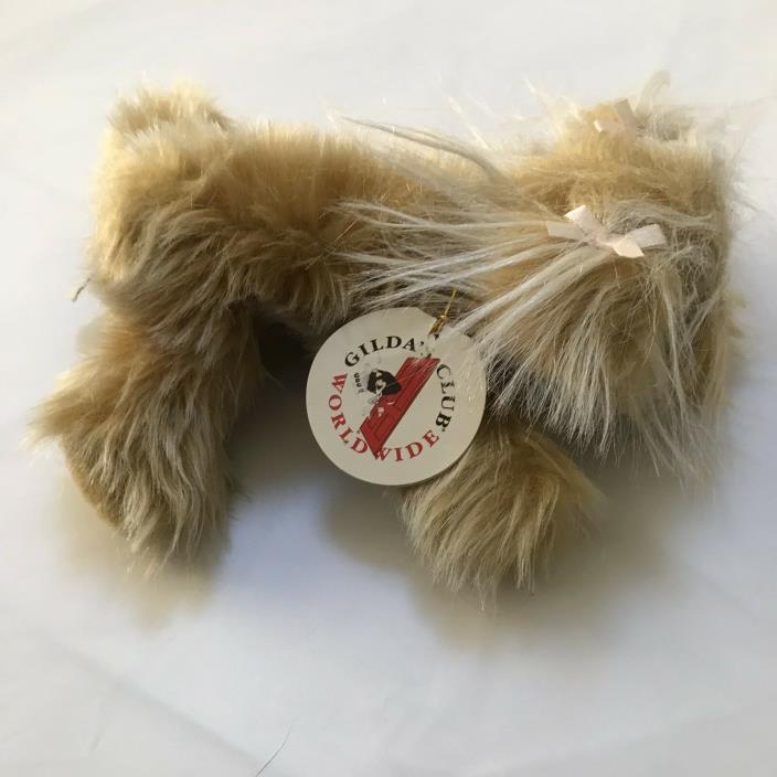 Russ Berrie Sparkle Teacup Yorkie Terrier Puppy Dog Gilda's Club Tags Plush Toy